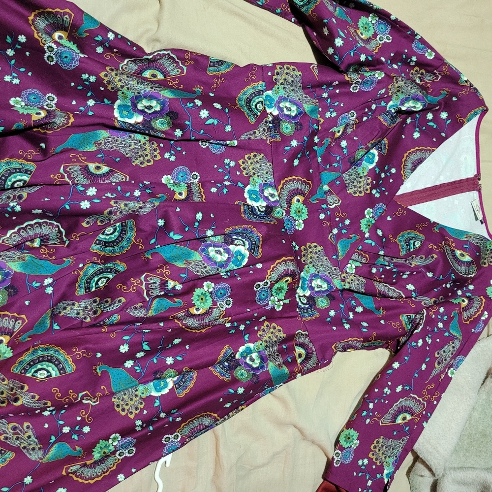 Purple midi dress